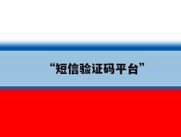 “短信验证码平台”