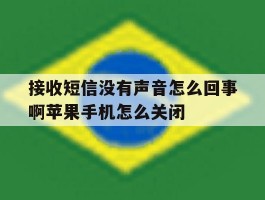 接收短信没有声音怎么回事啊苹果手机怎么关闭的简单介绍