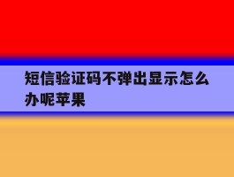 短信验证码不弹出显示怎么办呢苹果