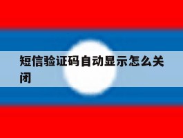 短信验证码自动显示怎么关闭