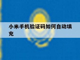 小米手机验证码如何自动填充
