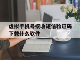 虚拟手机号接收短信验证码下载什么软件