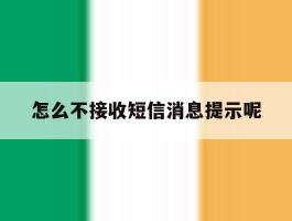 怎么不接收短信消息提示呢