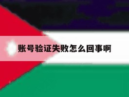 账号验证失败怎么回事啊