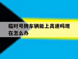 临时号牌车辆能上高速吗现在怎么办