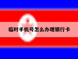 临时手机号怎么办理银行卡