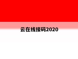 云在线接码2020