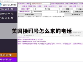 美国接码号怎么来的电话