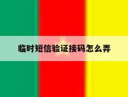 临时短信验证接码怎么弄