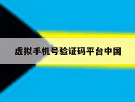 虚拟手机号验证码平台中国