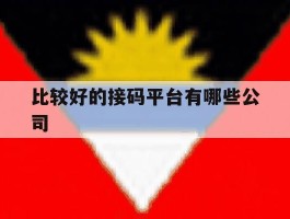 比较好的接码平台有哪些公司的简单介绍