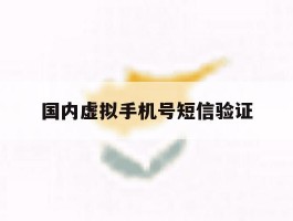 国内虚拟手机号短信验证