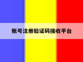 账号注册验证码接收平台