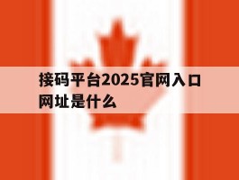 接码平台2025官网入口网址是什么
