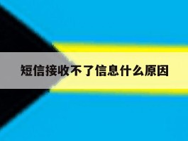 短信接收不了信息什么原因