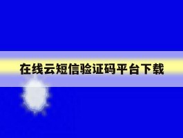 在线云短信验证码平台下载