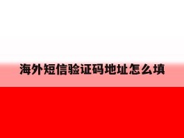 海外短信验证码地址怎么填