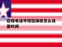 在线电话号短信接收怎么设置时间