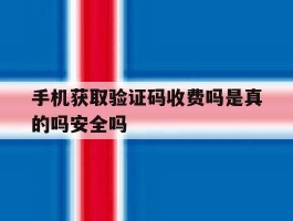 关于手机获取验证码收费吗是真的吗安全吗的信息