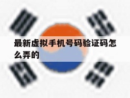 最新虚拟手机号码验证码怎么弄的