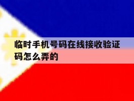 临时手机号码在线接收验证码怎么弄的