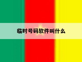 临时号码软件叫什么