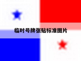 临时号牌张贴标准图片