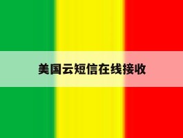美国云短信在线接收