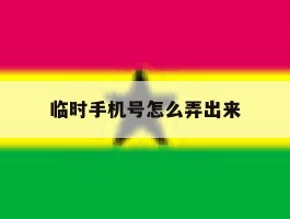 临时手机号怎么弄出来