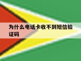 为什么电话卡收不到短信验证码