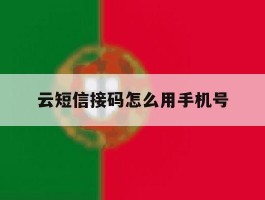 云短信接码怎么用手机号