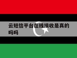 云短信平台在线接收是真的吗吗