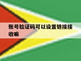 账号验证码可以设置链接接收嘛