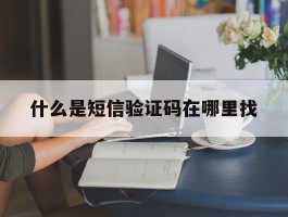 什么是短信验证码在哪里找
