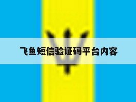 飞鱼短信验证码平台内容