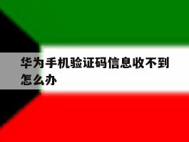 华为手机验证码信息收不到怎么办