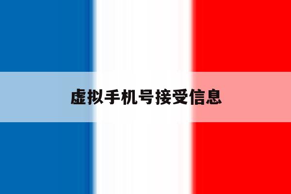 虚拟手机号接受信息 虚拟手机号接受信息