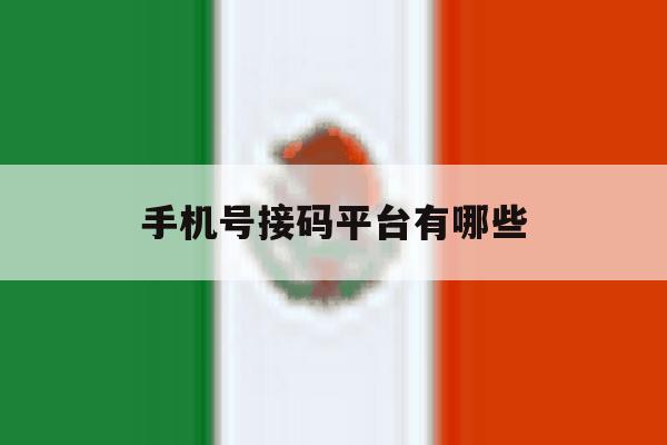 手机号接码平台有哪些 手机号接码平台有哪些