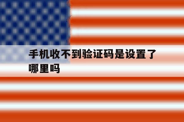 手机收不到验证码是设置了哪里吗 手机收不到验证码是设置了哪里吗