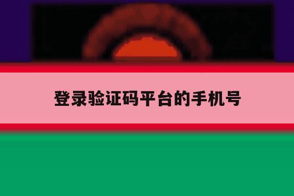 登录验证码平台的手机号