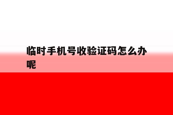 临时手机号收验证码怎么办呢 临时手机号收验证码怎么办呢