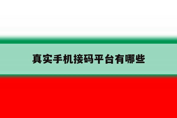 真实手机接码平台有哪些 真实手机接码平台有哪些