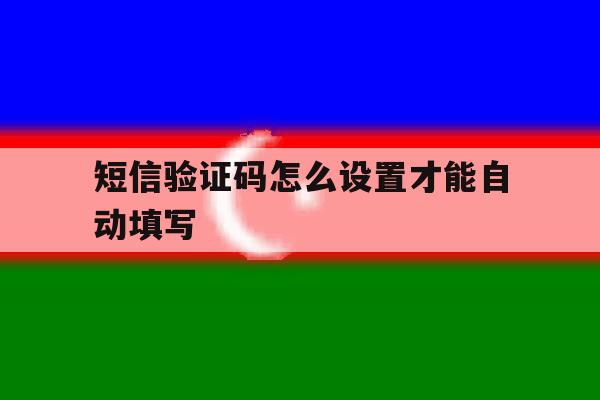 短信验证码怎么设置才能自动填写 短信验证码怎么设置才能自动填写