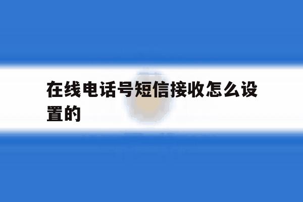 在线电话号短信接收怎么设置的 在线电话号短信接收怎么设置的