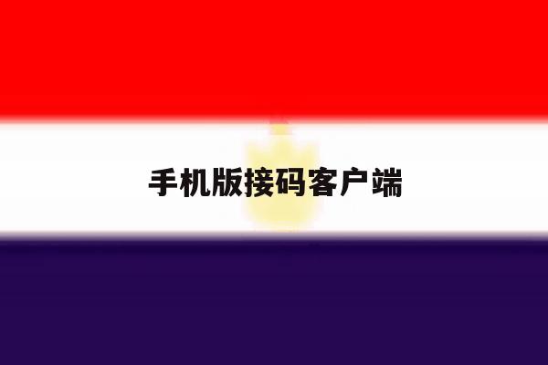 手机版接码客户端 手机版接码客户端