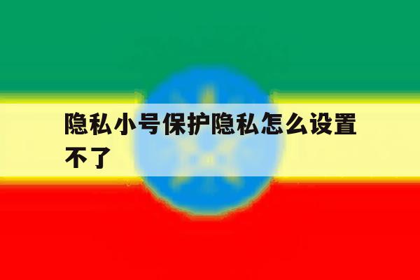 隐私小号保护隐私怎么设置不了 隐私小号保护隐私怎么设置不了