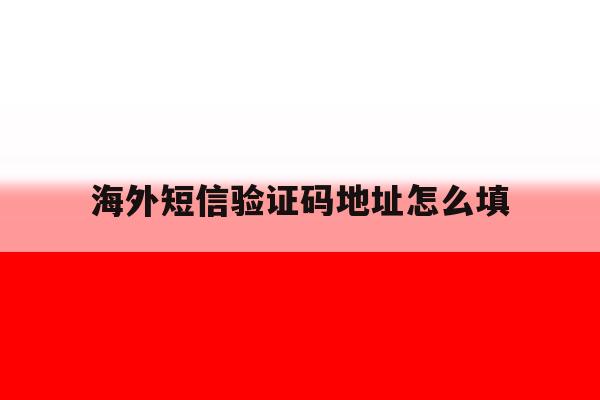 海外短信验证码地址怎么填 海外短信验证码地址怎么填