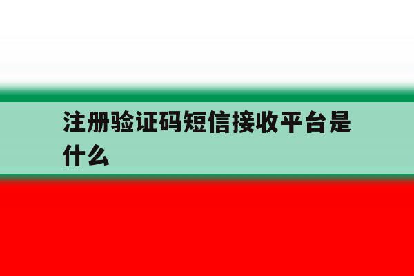 注册验证码短信接收平台是什么