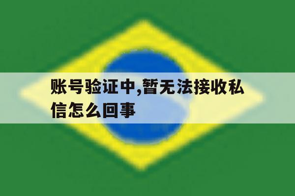 账号验证中,暂无法接收私信怎么回事 账号验证中,暂无法接收私信怎么回事
