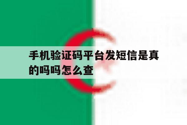 手机验证码平台发短信是真的吗吗怎么查 手机验证码平台发短信是真的吗吗怎么查
